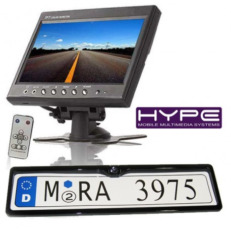 HYPE HVPACKCA311 Ecran 18cm + Support de plaque avec caméra