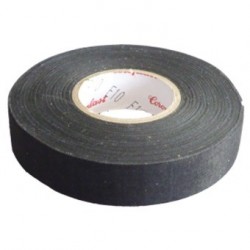 RUBANS ADHESIFS TISSUSx10 ROULEAUX NOIR 9mm X25M