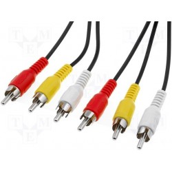 CABLE AUDIO VIDEO RCA 2,50m MALE MALE STANDARD