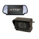KIT CAMERA DE RECUL VIDEO COULEUR MONITEUR 12V DANS RETROVISEUR CABLE 20M