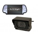 KIT CAMERA DE RECUL VIDEO COULEUR MONITEUR 12V DANS RETROVISEUR CABLE 20M