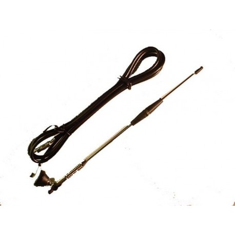 ANTENNE TOIT UNIVERSELLE 2 BRINS CHROMEE AVEC SELF longueur 45cm