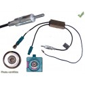 ADAPTATEUR POUR ANTENNE DOUBLE 1 FAKRA 1 DIN AUDI VERS ISO