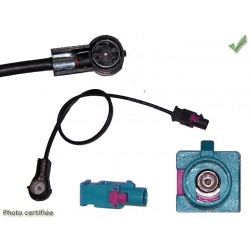 ADAPTATEUR D ANTENNE FAKRA MALE ISO MALE PSA VAG BMW GM RENAULT MERCEDES etc...