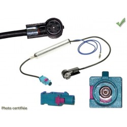 ADAPTATEUR D ANTENNE AMPLIFIE FAKRA MALE ISO MALE AUDI BMW VOLKSWAGEN MERCEDES