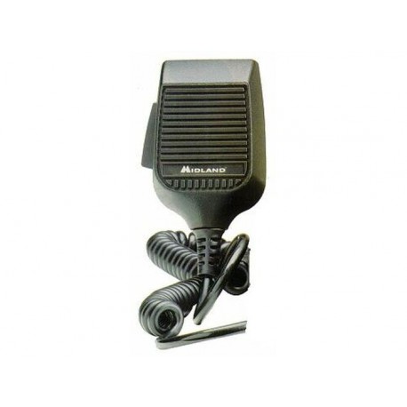 Midland 4-Polaire Microfoon Voor Alan 100 Plus B - Verlengbare Spiraalkabel | CB Radio Microfoon