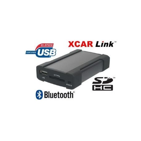 INTERFACE ENTREE AUX USB SD POUR AUTORADIO AUDI A4 VW ISO connecteur bleu 8p