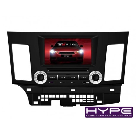 HYPE HW7821GPS AUTORADIO 2 DIN GPS 20CM DVD DIVX USB SD IPOD POUR MITSUBISHI LANCER 