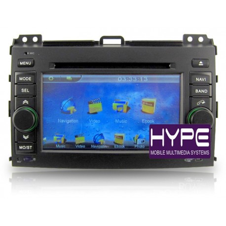 HYPE HSB8003GPS Autoradio 2 DIN GPS 18cm DVD IPOD USB SD Pour TOYOTA 