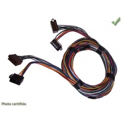 FAISCEAU ADAPTATEUR AUTORADIO ISO MALE ISO FEMELLE 2 CON 4HP RALLONGE 4M50