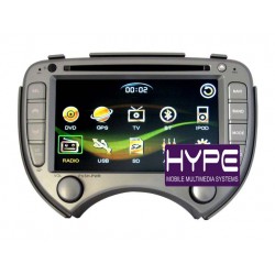 HYPE HSB7702GPS Autoradio 2 DIN GPS 18cm DVD IPOD USB SD Pour NISSAN MICRA