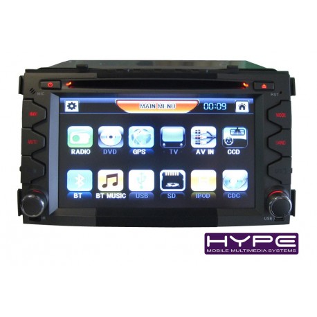 HYPE HSB6826GPS AUTORADIO 2 DIN GPS 16CM DVD DIVX USB SD POUR KIA SOUL