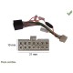 CABLE SPECIFIQUE AUTORADIO ISO PIONEER 25CM 10