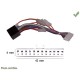 CABLE SPECIFIQUE AUTORADIO ISO PIONEER 25CM 6
