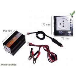 SURVOLTEUR 12V 220V 50 Hz 300 W avec prise USB 5V