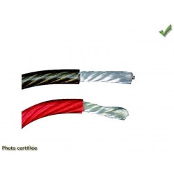 BOBINE DE FIL HP 2X0.75mm2 100M ROUGENOIR