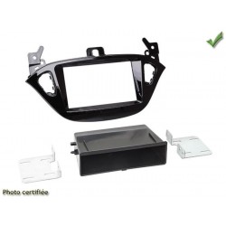 Facade autoradio opel adam 01/2013 corsa 01/2015 noir laque