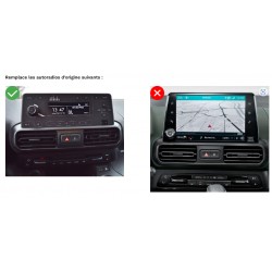 Autoradio gps android carplay peugeot partner berlingo trafic renault  vivaro opel citroen peugeot - Équipement auto